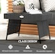 image 5 of Outsunny Foldable Outdoor Side Table, Rattan Garden Coffee Table with Steel Frame, Space Saving Bistro Garden Furniture for Patio, Balcony, 60 x 41 x 41 cm, Black
