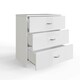 image 5 of FWStyle Chilton 3 Drawer Chest Of Drawers - White Gloss Front
