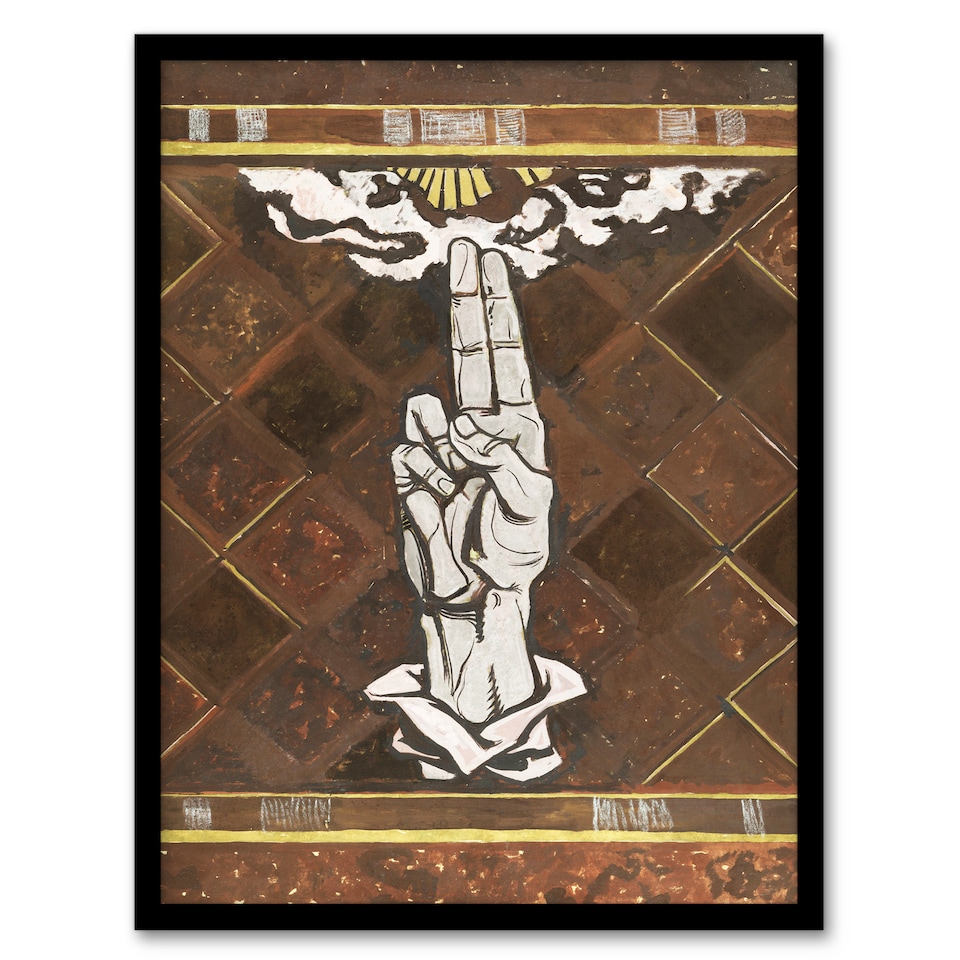 image 1 of Richard Roland Holst Framed Wall Art Print Ulcerated Hand Painting Home Décor