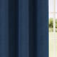 image 3 of Enhanced Living Chester Navy 66 x 90 inch (168x229cm) Eyelet Thermal Noise Reducing Blackout Curtains (PAIR)