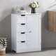 image 1 of Bath Vida Priano 4 Drawer 1 Door Freestanding Bathroom Storage Cabinet, White