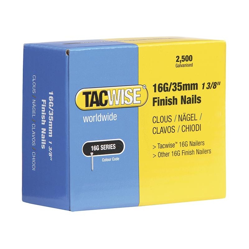 Tacwise 16 Gauge Series Finish Nails Multi Multi Colour 38mm 1