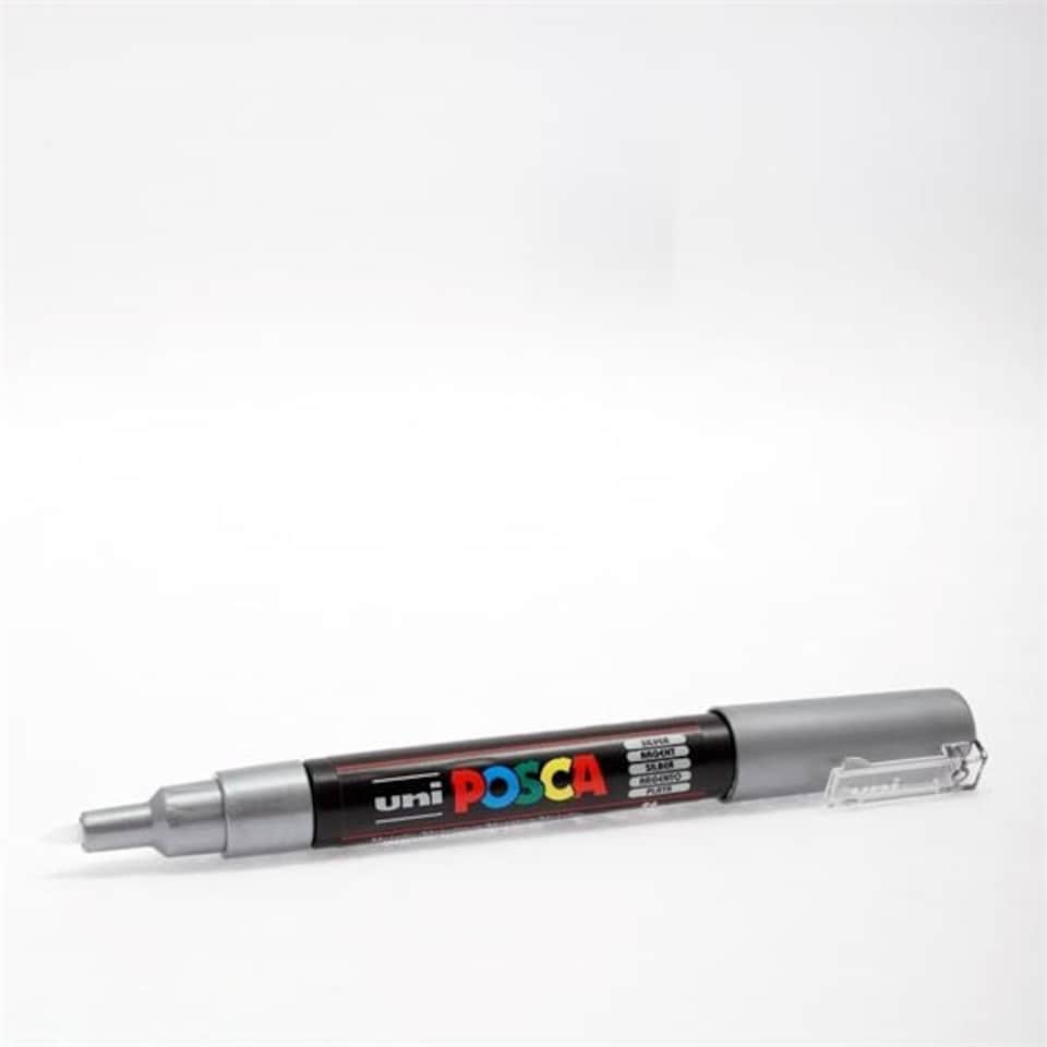 image 1 of Silver Uni Posca Pc-1M 0.7mm Bullet Tip Permanent Marker
