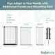 image 2 of Safetots Premium Extra Tall Room Divider, up to 174cm Wide, Black, 105cm Tall, Multi Panel Flexible Room Barrier, Room Divider with Door for Baby Black
