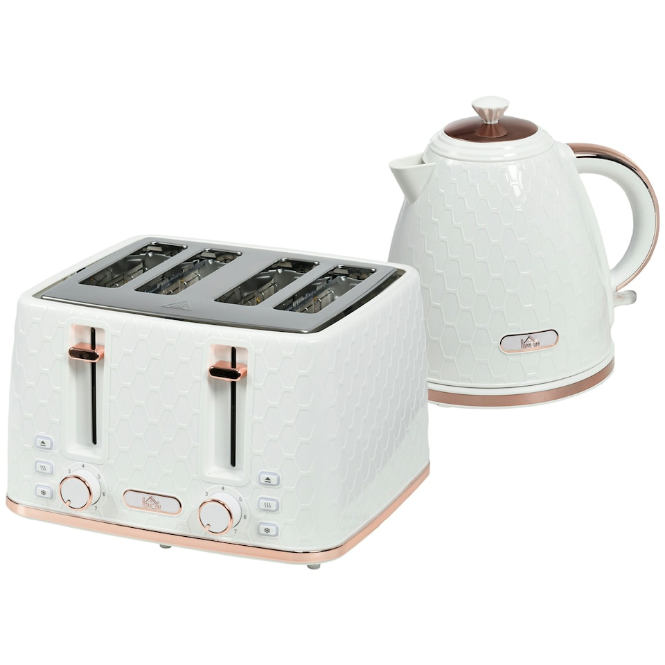 image 1 of HOMCOM Electric Kettle, Fast Boil, 1.7L, 3kW, Swivel, Auto Shut-off, Cream