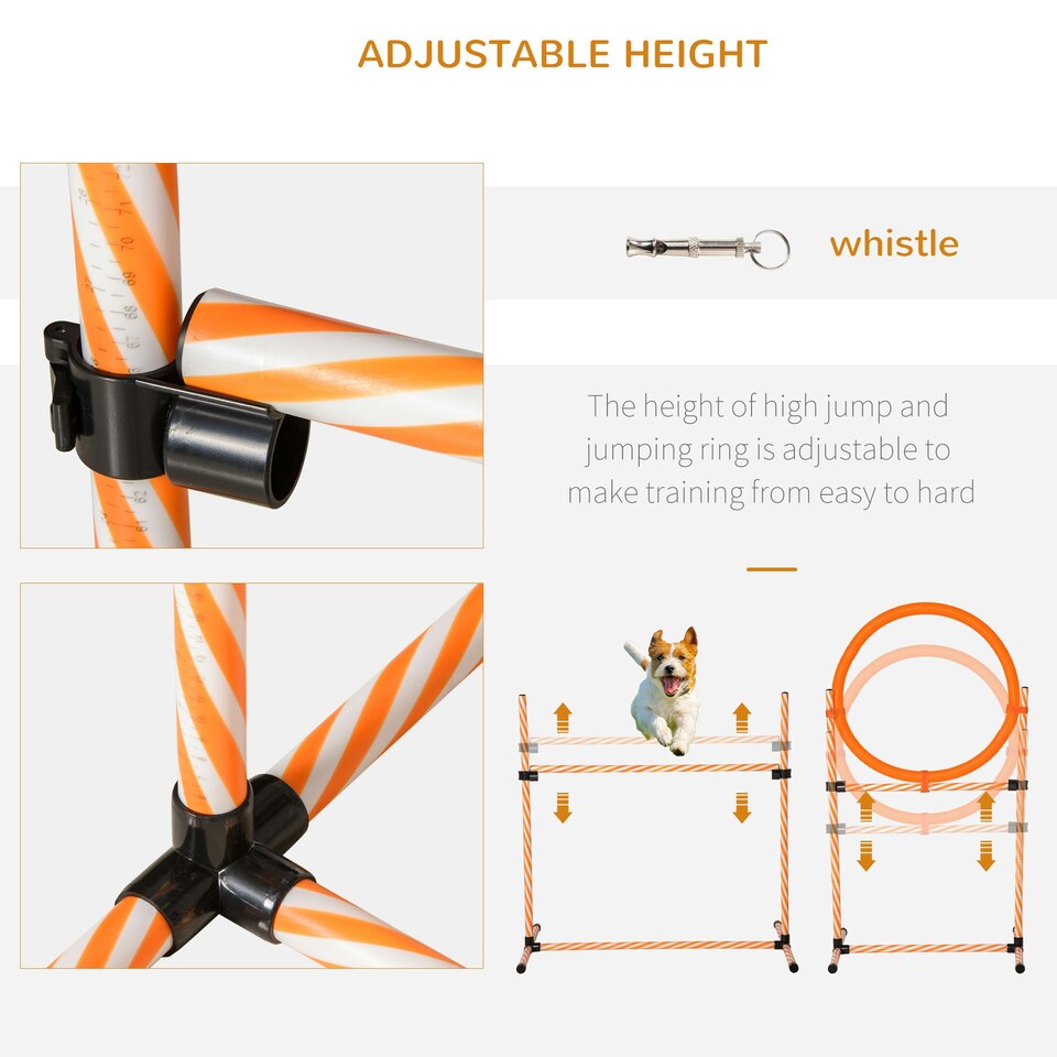 image 1 of PawHut Pet Agility Training Equipment Dog Jump Hurdle Bar Obedience Training Set