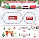 image 4 of Christmas Train Set with Steam, Lights & Music – Electric Holiday Toy Train with Realistic Smoke, 1 Locomotive + 4 Carriages + 12 Tracks