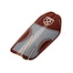 image 1 of West Ham United FC Childrens/Kids Crest Slip-In Shin Guards - Claret Red/Sky Blue - 7-9 Years