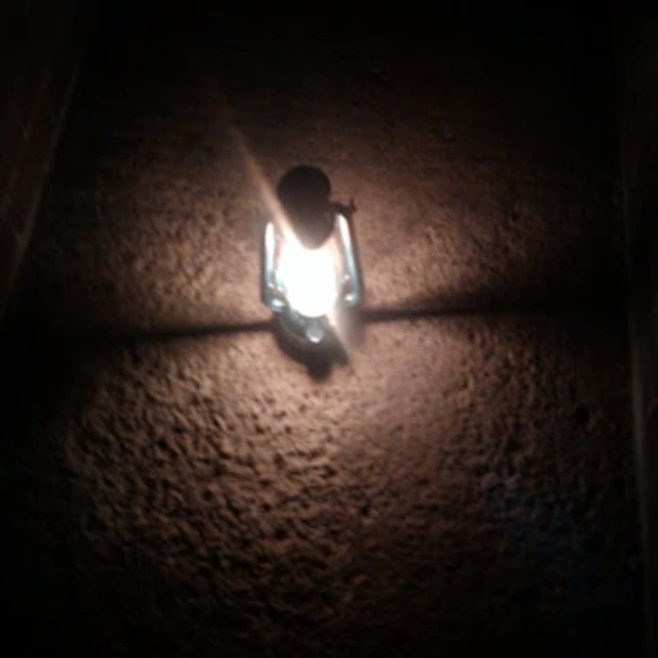 image 1 of 12" Paraffin Hurricane Camping Lantern Light in Silver