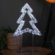 image 2 of 45cm Light up Silver Christmas Tree on Metal Stand with Twinkling White LEDs