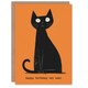 image 1 of Cat Lover Lady Mid Century Modern Pet Orange Her Birthday Card