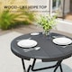 image 4 of Outsunny Round Garden Dining Table for 4, Foldable Outdoor Table for Garden