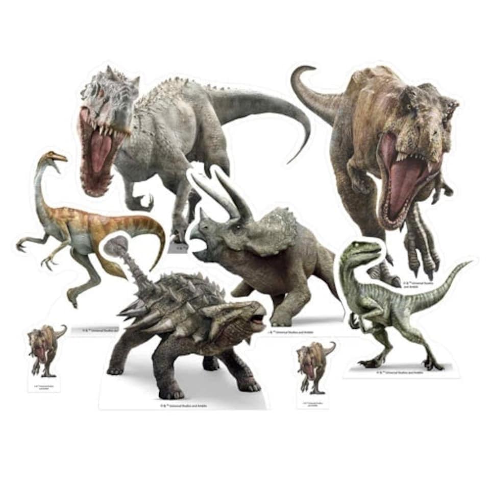 Jurassic World Dinosaur Table Top Cutout Decorations - Pack of 8