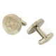 image 1 of West Ham United FC Crest Stainless Steel Round Cufflinks - Silver - One Size