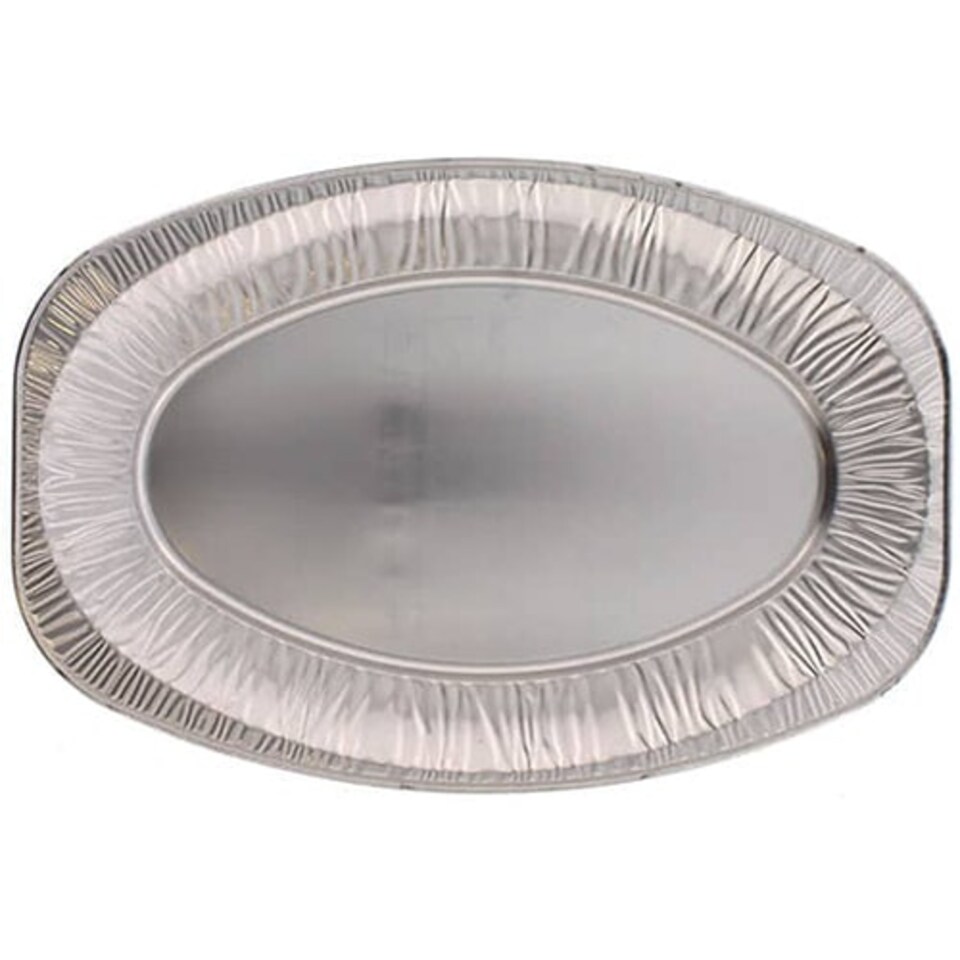 Medium Oval Plain Foil Platters 43cm / 17 in - Pack of 100