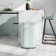 image 10 of HOMCOM 20 Litre Pedal Bin, Fingerprint Proof Kitchen Bin with Soft-close Lid, Metal Rubbish Bin with Foot Pedal and Removable Inner Bucket, Light Green | Green | 1