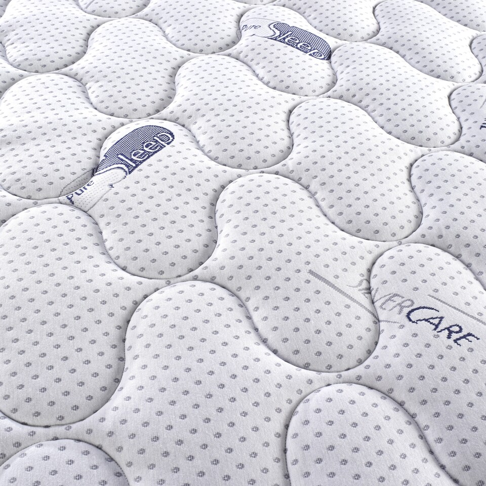 image 1 of Pure Sleep Open Coil Mattress with Memory Foam & Reflex Foam | White | White | Small Double