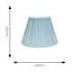 image 3 of ValueLights Laurenne Tapered Blue Pinstripe Fabric Pleated Easy Fit Large Lamp Shade