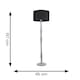 image 2 of ValueLights Victoria Grey Wood Floor Lamp Black Shade | Grey | Black