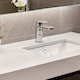 image 5 of Balterley Current Round Mini Mono Basin Mixer Tap with Lever Handle & Push Button Waste