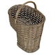 image 4 of Antique Wash Finished Stair Basket | Grey | Grey