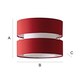 image 7 of ValueLights Sophia Small Red 2 Tier Ceiling Light Shade Red