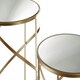 image 4 of Set Of 2 Avantis Swirl Frame Tables Gold