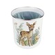 image 3 of Floral Deer Food Waste Caddy - Metal 2L Decorative Kitchen Compost Bin