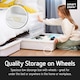 image 2 of Smartstore Bedroller Underbed Storage Box with Transparent Foldable Lid 60L, 2pk