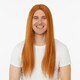 image 7 of Long Ginger Rocker Wig – 80s Rockstar Fancy Dress Hairpiece for Adult N/A | One Size