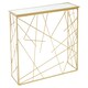 image 2 of Interiors By Premier Sleek Champagne Gold Finish Console Table With Mirror Top, Sturdy  Hallway Table, Decorative Surface Table Gold