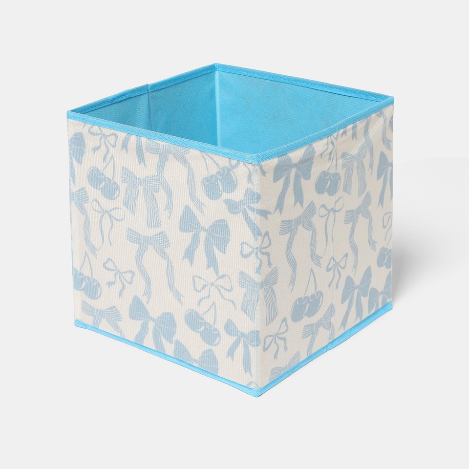 image 1 of OHS 2 x Bows Storage Box Folding Cube Shoe Toy Organiser