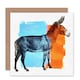 image 1 of Two Tone Orange Mule Art Blank Just to Say Card