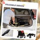image 9 of PawHut Foldable Dog Carriage w/ Universal Wheels, Shock Absorber, Red