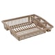 image 1 of Plastic Large Dish Rack Drainer Kitchen Sink Plate Cutlery Draining Drip Tray | Multi | Taupe Large