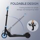 image 5 of HOMCOM Folding Electric Scooter with Rear Wheel Brake, Sky Blue | Blue