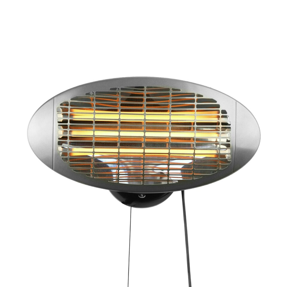 image 1 of Wall Mounted Quartz Bulb Electric Heater 3 Power Settings 2kW IPX4
