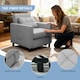 image 4 of Alivio 3 in 1 Convertible Sofa Bed with Adjustable Backrest and Pull Out Sleeper (Light Grey)