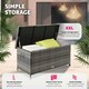 image 4 of Storage Box Kiruna - rattan garden furniture cushion storage 120 x 55 x 61.5 cm Grey