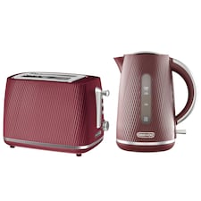 Daewoo Cascade Matching Kettle & 2-Slice Toaster Set 1.7 L 3 kW Fast Boil Green | Sage | 2-slice
