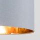 image 3 of ValueLights Reni Warm Grey And Gold Ceiling Pendant Shade | Grey