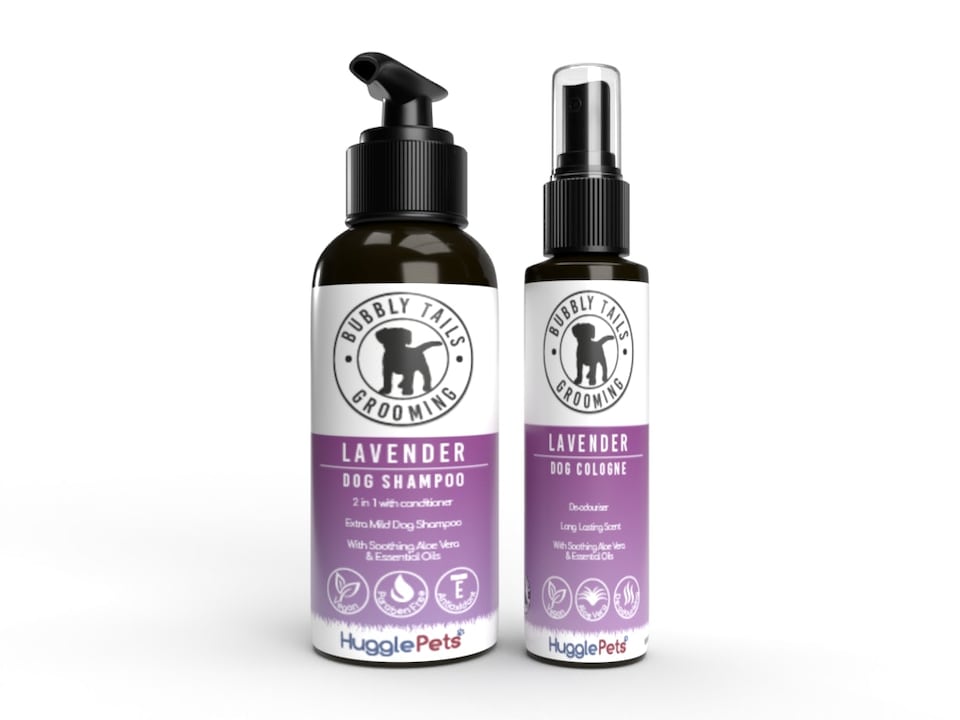 image 1 of HugglePets Bubbly Tails Bundle Dog Shampoo & Cologne - Lavender