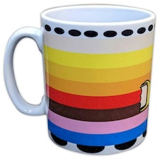 The Beatles Unboxed Mug: Yellow Submarine Coloured Stripes - white - Drinking Items N/A