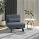 image 2 of HOMCOM Single Folding 5 Position Convertible Sleeper Sofa Bed Black