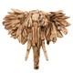 image 1 of Naturecraft Resin Driftwood Collection Large Elephant Head Wall Art Brown