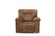 image 4 of Faux Leather Suede Brown Manual Recliner Chair MURCIA