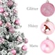 image 6 of 30mm/12Pcs Christmas Baubles Shatterproof Pale Pink,Tree Decorations