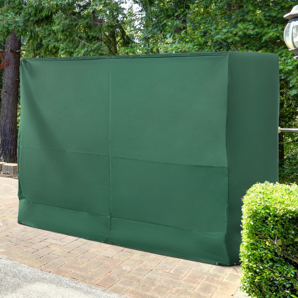 image 1 of Outsunny Large Outdoor Swing Chair Cover Garden Furniture Protector | Green | Green | 240cm x 133cm x 185cm