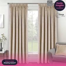 Luxury Enhanced Living Cream Velvet, Supersoft, Blackout, Thermal Curtains with Tape Top (PAIR) - 46 x 72 inch (117x183cm)