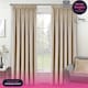 image 1 of Luxury Enhanced Living Cream Velvet, Supersoft, Blackout, Thermal Curtains with Tape Top (PAIR) - 46 x 72 inch (117x183cm)